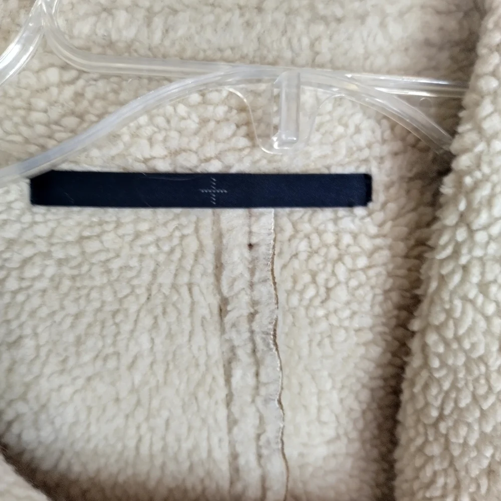 KBJ Japanese brand faux suede Sherpa full zip jacket women's sz M